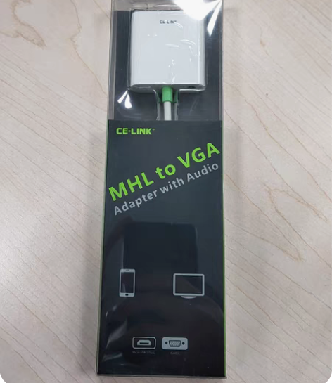 包邮MHL TO VGA转接头，带音频适配...