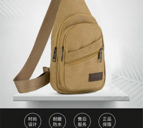 包邮【捡漏，包包】新款男士胸包帆布包斜挎包...