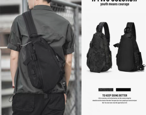 转卖男士包包单肩斜挎包休闲大容量学生跨包简...