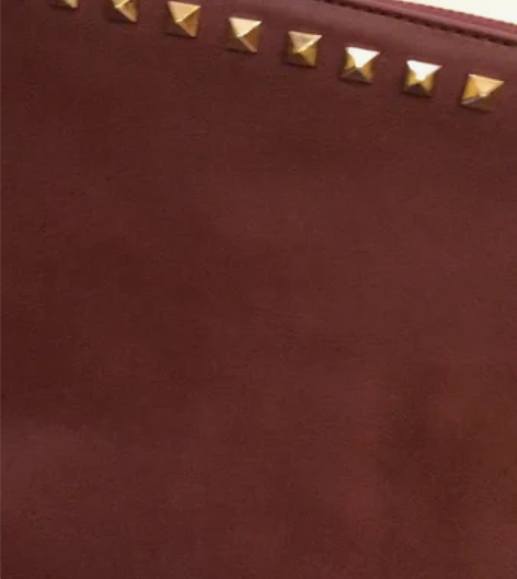 包邮女式手包机车柳丁女士酒红色手拿包全新韩...