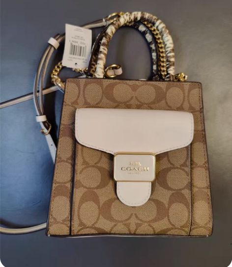 包邮COACH/蔻驰女士新款斜挎包老花手提...