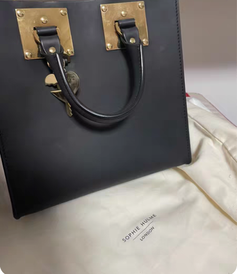 包邮正品SOPHIE HULME黑色手提包...