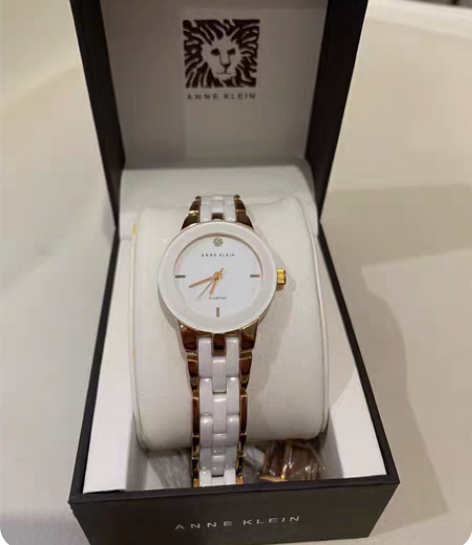 Anne Klein安妮克莱因镶钻手表 机...