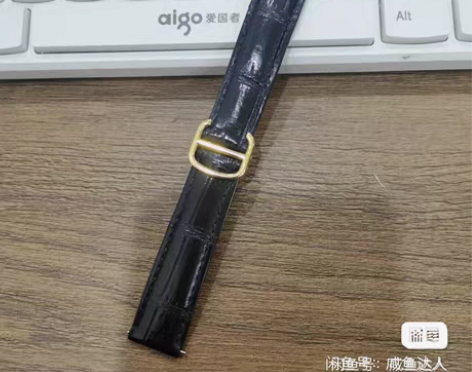 包邮适配卡地亚坦克原装表带16mm黑色竹节...