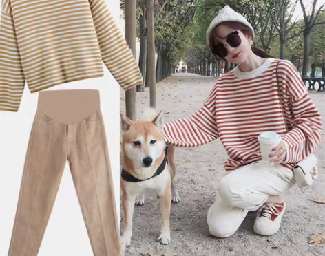 转卖孕妇春装网红套装时尚款外出上衣春季20...