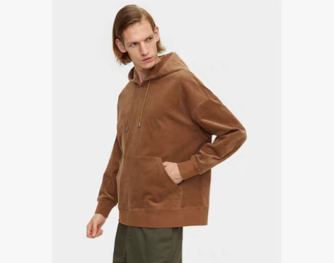 转卖UR2019秋冬新品男装休闲抽绳饰帽领...