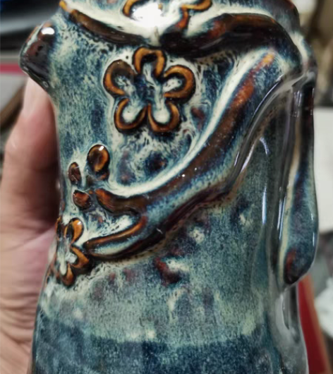 包邮老物件,年代不详,非常漂亮梅花桩窑变笔...