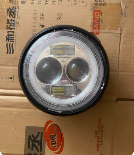 包邮复古车改装圆大灯 复古机车圆大灯 摩托...
