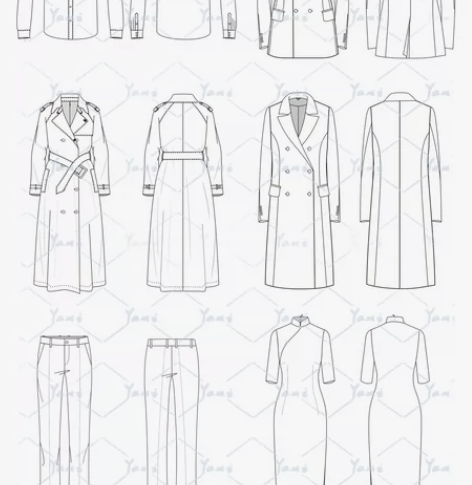 AI款式图代画/服装工艺单制作 可接急单，...