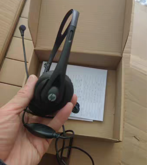 包邮惠普hp原装话务员耳机usb内置声卡款...