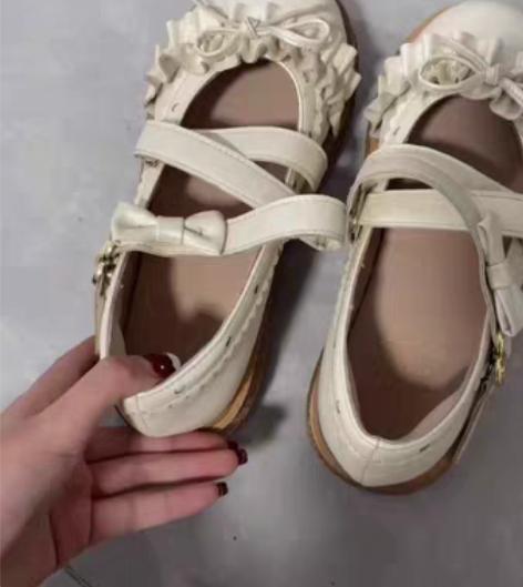 【卷卷奶芙】原创手工女鞋lolita平底鞋...