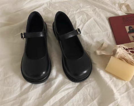 转卖林先叁+复古小皮鞋女可爱软妹jk制服玛...