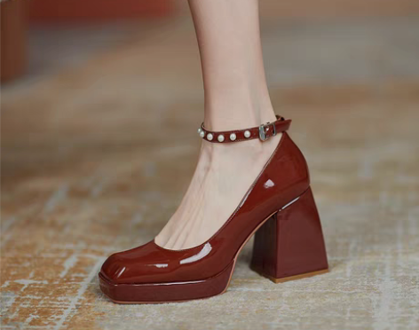 转卖春季防水台超高跟红色婚鞋女新娘鞋厚底玛...