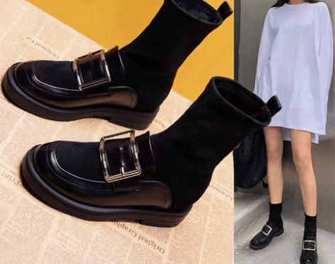 转卖巧诺王 靴子短靴女鞋单鞋 不退不换 我...