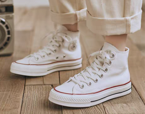 转卖人本高帮帆布鞋女鞋大码41韩版百搭潮鞋...