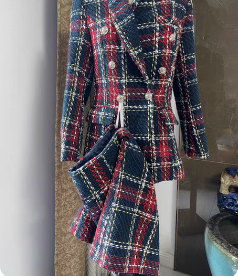 包邮小香风套装，胸围92 肩宽41 长71...