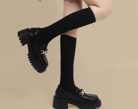 转卖厚底松糕乐福鞋女春秋2022复古法式高...