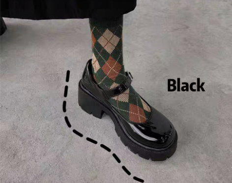 包邮一字扣带厚底玛丽珍鞋女赫敏鞋搭配魔法袍...