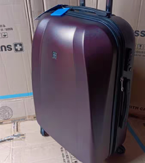 包邮suissewin拉杆箱20寸酒红色密...