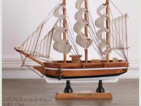 全新帆船摆件木船模型摆件。 感兴趣的话点“...