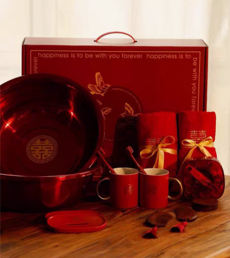 转卖陪嫁套装女方结婚用品大全婚庆高档洗漱物...