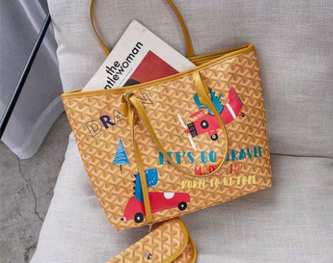 转卖大包包女2022新款潮韩国东大门涂鸦狗...