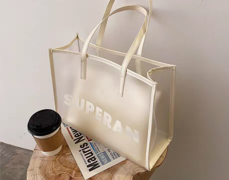 转卖包包大容量女士单肩包百搭果冻透明包20...