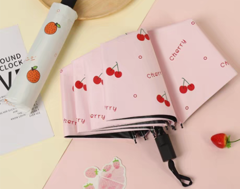 转卖雨伞女晴雨两用小清新印花折叠学生少女心...