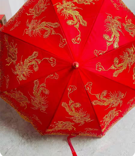 婚伞新娘伞，就用了一小会儿，完好无损，现闲...