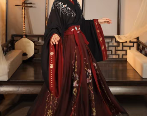 转卖云芳晴绾星辰汉服女中国风交领齐腰襦裙魏...