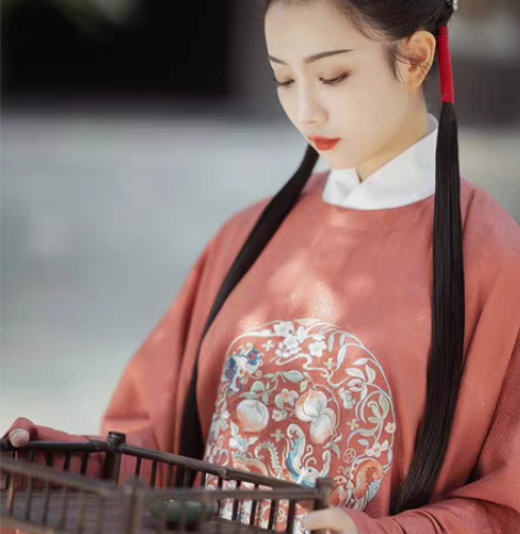 兰若庭 如约 圆领大襟 明制 汉服 暗纹 ...