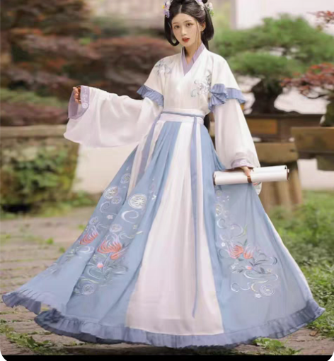 玉术正品汉服女妙菡原创晋制齐腰交领襦裙秋冬...