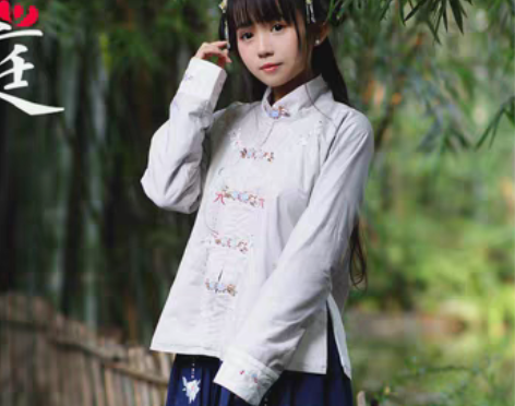 转卖【清衣柜】兰若庭汉服-立领金鱼扣 流年...