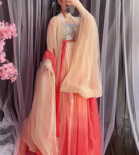 包邮玉术原创汉服女诃子裙唐制大袖衫刺绣汉元...