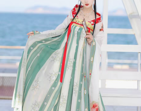 转卖蝉佩的齐胸襦裙两件套，L码，70包邮非...