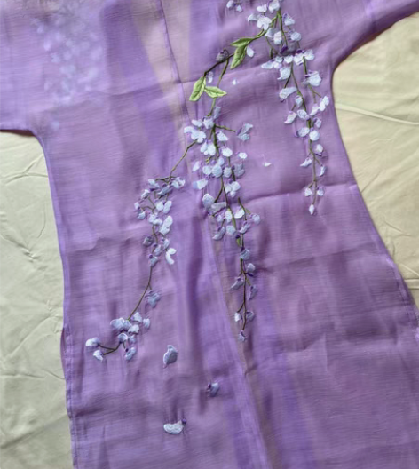 如梦霓裳汉服 紫藤萝褙子 尺码：s（尺码偏...