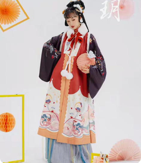 转卖七月夕 星玥 立领袄裙褶裙刺绣明制比甲...