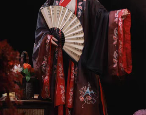 转卖耀春褒姒原创汉服晋制重工刺绣大袖衫交领...