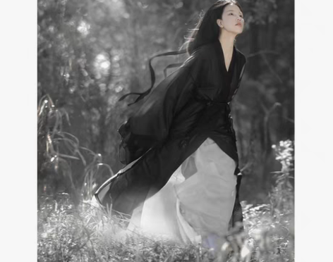 转卖【礼遇价】原创汉服女魏晋制南北朝武侠黑...