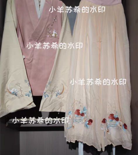 包邮与卿记明制汉服交领短袄花朝记肥啾比甲劲...