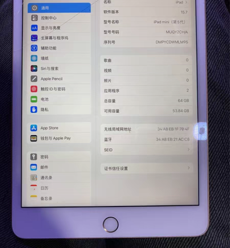 包邮iPad  mini5 64G，金色 ...