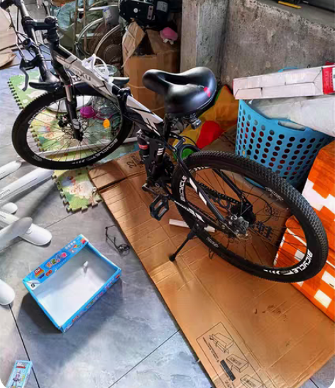 山地折叠越野自行车24/26寸双减震一体轮...