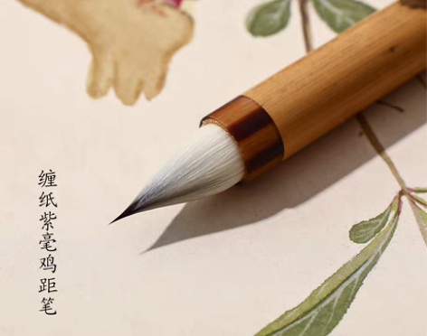转卖锦瑟文房古法纯紫毫小楷缠纸鸡距笔毛笔清...