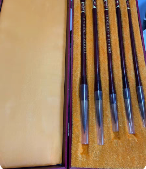包邮毛笔～善瑚湖笔精品～珍木纯狼王，全套大...