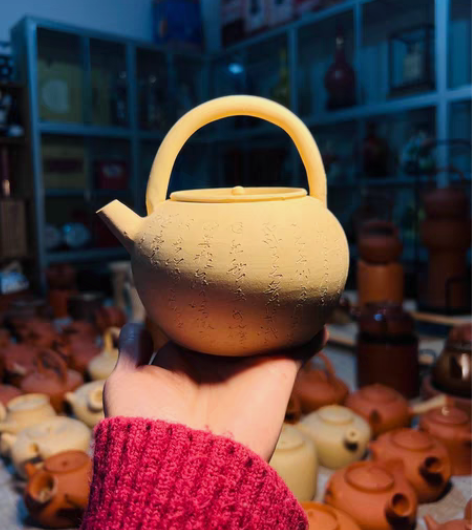 包邮#粉丝福利# 白泥砂铫汤沸 手工刻诗 ...