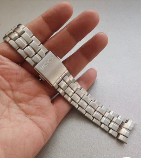 包邮弧口22，正品精工实心不锈钢表带 全新...