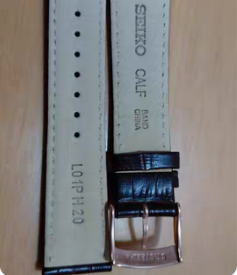 全新精工原装皮表带，宽度20mm，如假白送...
