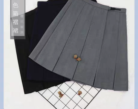 转卖樱花家族JK制服 箱褶短裙 jk纯色裙...