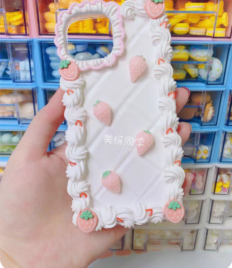 包邮diy手机壳奶油胶材料包手工自做制作可...