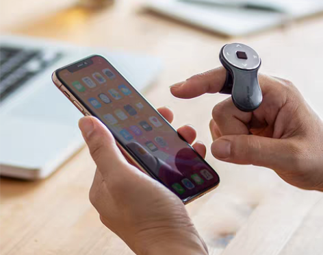 日本SANWA充电无线指环鼠标懒人创意隔空...